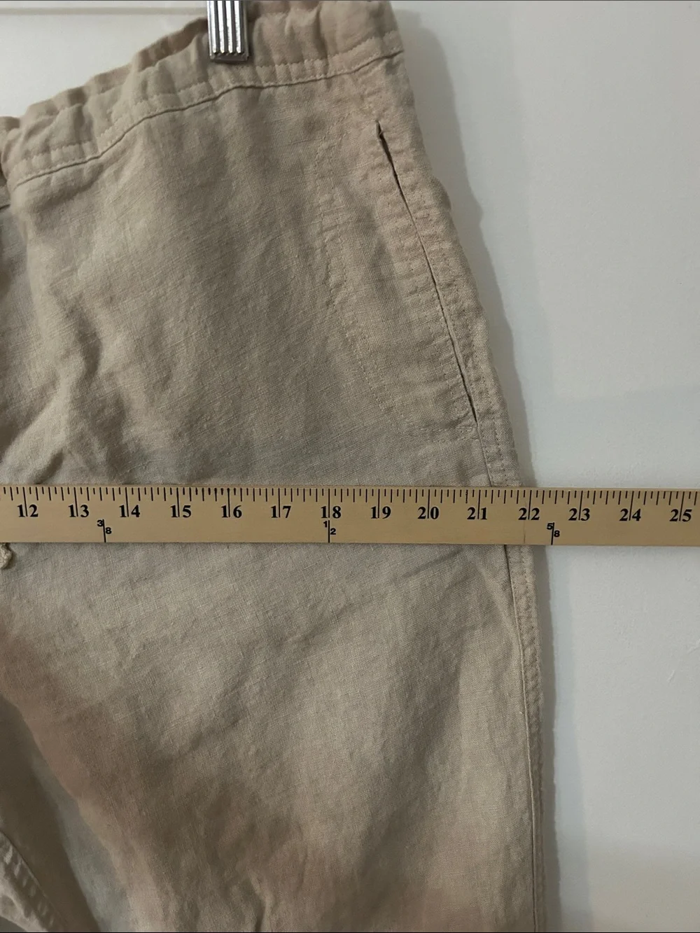 Island Importer Riviera Pant Casual Wide-Leg Linen Drawstring Pants Beach Size L